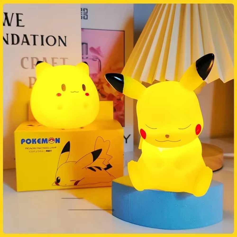 Pikachu Night Light Cute Bedside Lamp for Kids - Pokémon Toy Gift